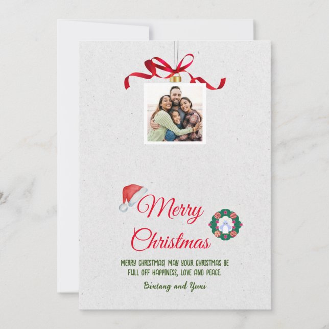 Joyeuse carte de voeux de Noël (Devant)