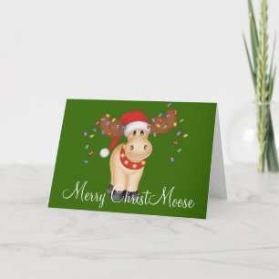 Joyeuse carte de voeux de Noël ChristMoose