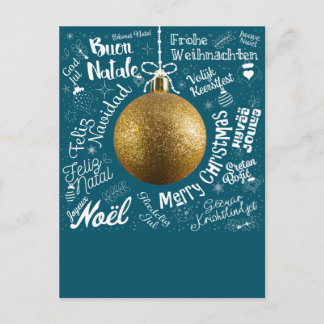 Joyeuse carte de voeux de Noël du monde en différe
