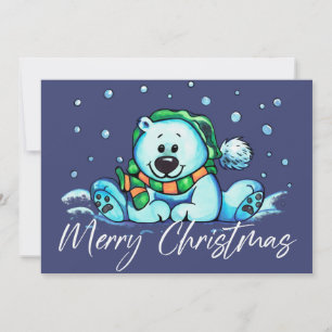 Joyeuse carte d'ours de Noël