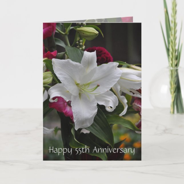 Joyeuse carte du 55e anniversaire de Janz (Devant)