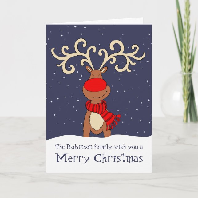 Joyeuse carte famille Noël (Devant)
