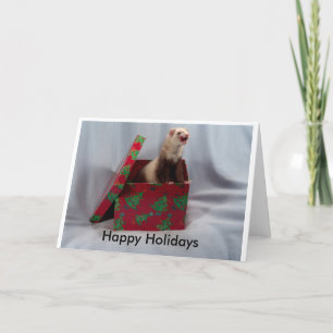 Joyeuse carte Ferret de vacances