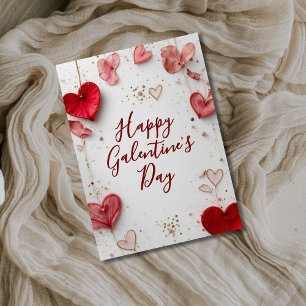 Joyeuse carte florale élégante pour la Saint-Valen
