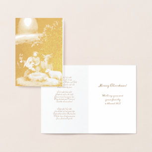 Joyeuse carte Foil de la nativité de Noël
