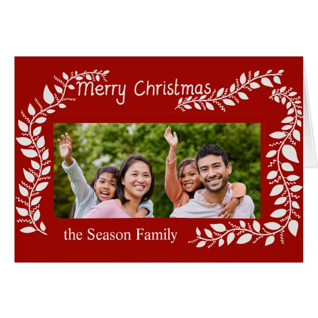 Joyeuse carte photo de Noël (Devant horizontal)