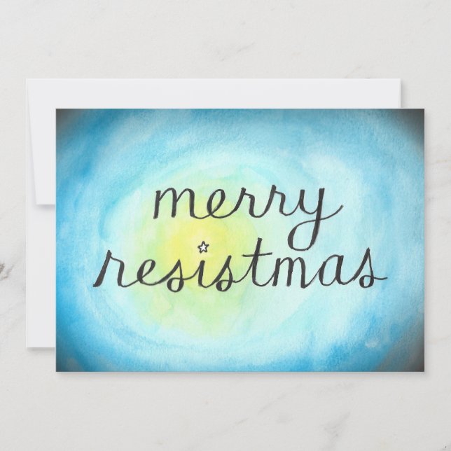 Joyeuse carte plate de Resistmas (Devant)