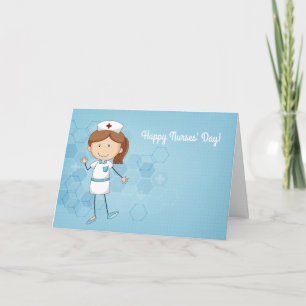 Joyeuse carte pliée de la journée des infirmières