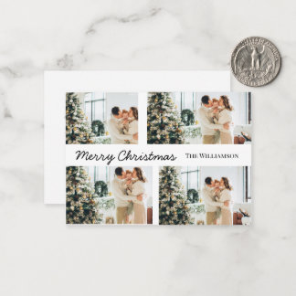 Joyeuse carte postale de famille de Noël
