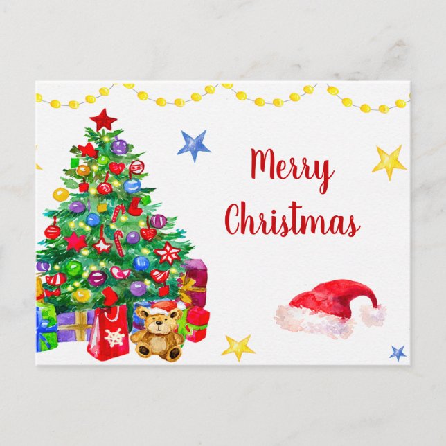 Joyeuse carte postale de Noël Joyeuses cartes post (Devant)