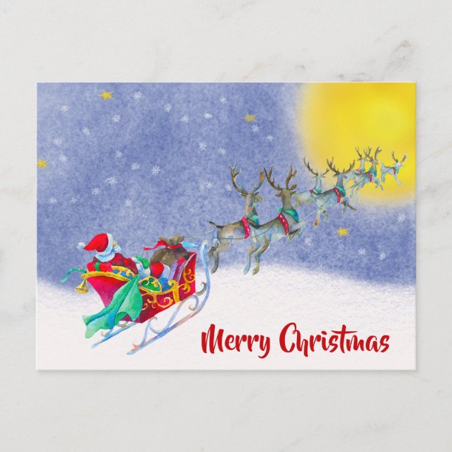 Joyeuse carte postale Joyeuses Fêtes de Noël (Devant)