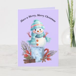 Joyeuse carte Snowman de Noël