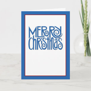 Joyeuse carte texte bleu Noël
