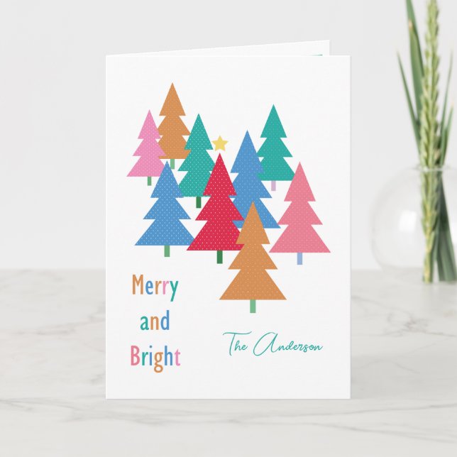 Joyeuse et brillante carte de Noël (Devant)