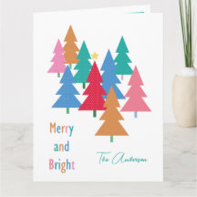 Joyeuse et brillante carte de Noël