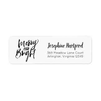 Joyeuse et brillante Holiday Minimale Adresse de r