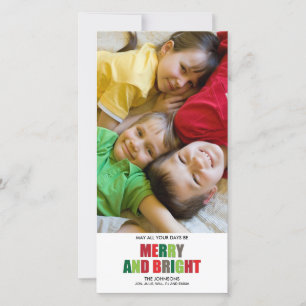 Joyeuse et lumineuse carte de Noël de photo