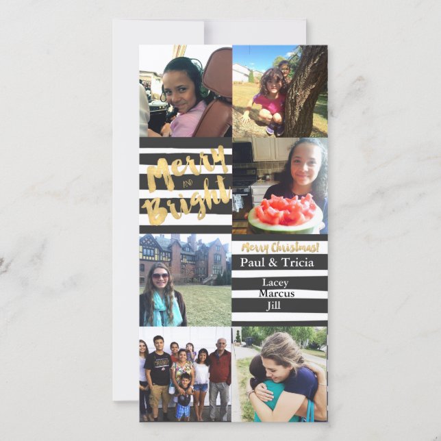 Joyeuse et lumineuse carte de vacances de photo de (Devant)