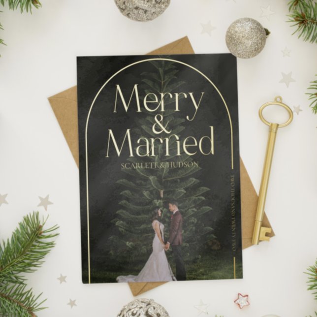 Joyeuse et mariée nouvelle carte de Noël (Créateur téléchargé)