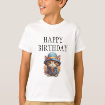 Joyeuse fête d'anniversaire CAT design T-shirt