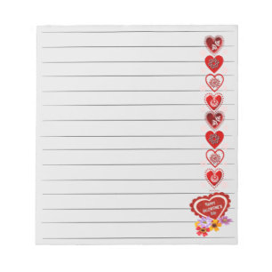 Joyeuse fête de la Saint-Valentin Bloc-notes