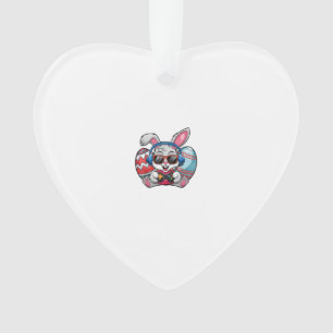 Joyeuse fête de Pâques Lapin mignon jouant au jeu 