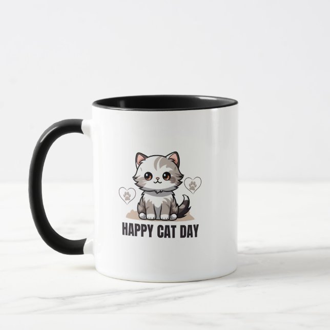Joyeuse fête des chats Mug (Gauche)