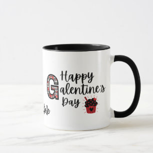 Joyeuse fête des Galentines Mug rouge et noire