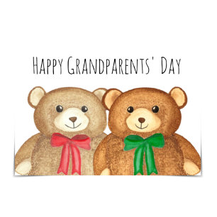 "Joyeuse Fête des grands-parents" Carte Bears Two 
