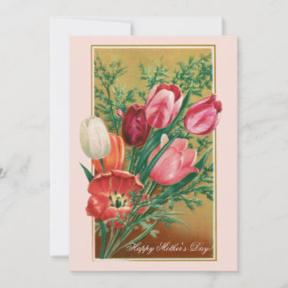 Joyeuse fête des Mères ! Carte de vœux rétro