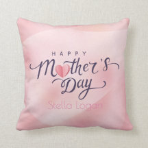 Joyeuse fête des mères Coussin rose