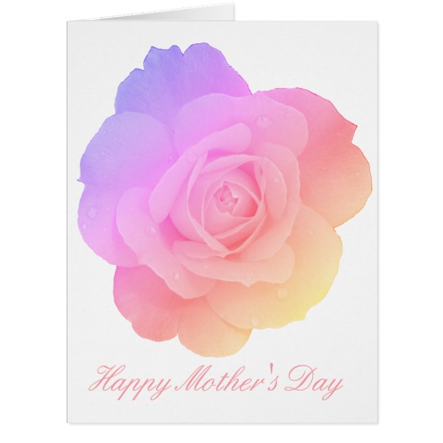 Joyeuse fête des mères Fleur florale rose rose (Devant)
