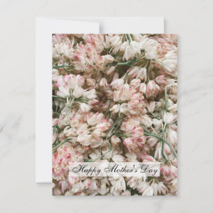 Joyeuse Fête des Mères Tas de Fleurs Carte Plate