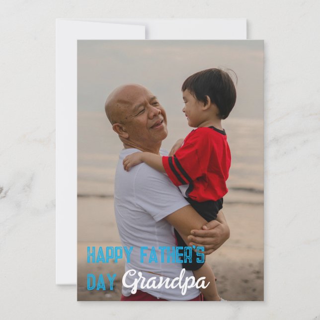 Joyeuse fête des pères, carte grand-père personnal (Devant)