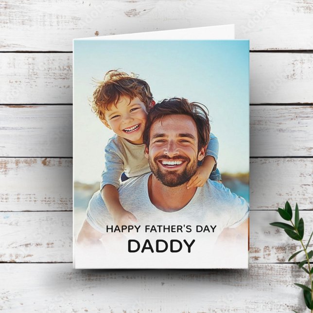 Joyeuse fête des pères Papa Carte personnalisée av (Créateur téléchargé)