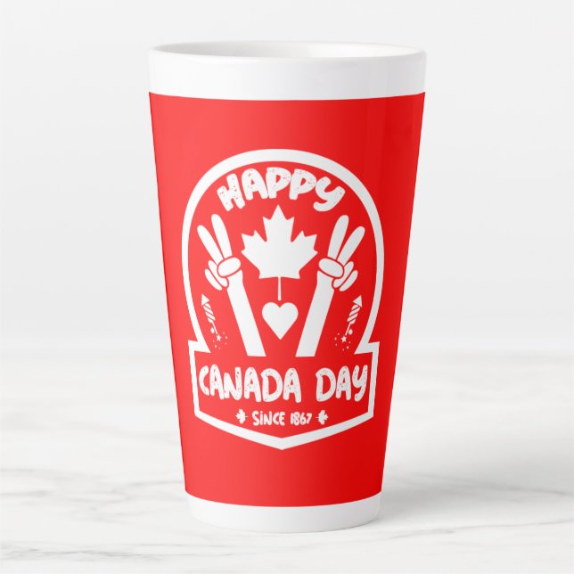 Joyeuse fête du Canada 1er juillet Grosse tasse de (Devant)