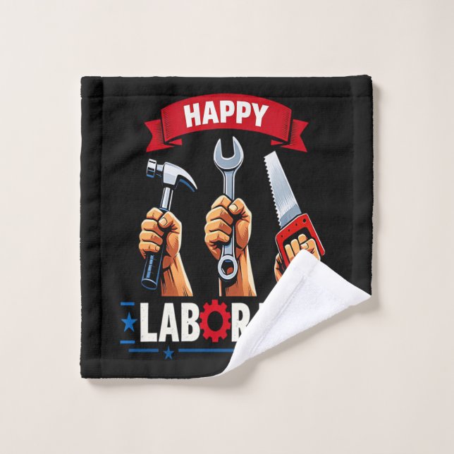 Joyeuse fête du travail (Gant de toilette)