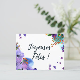 Joyeuse Fêtes Carte postale Postcard