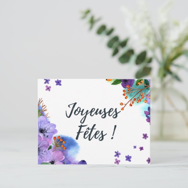 Joyeuse Fêtes Carte postale Postcard (Standing Front)
