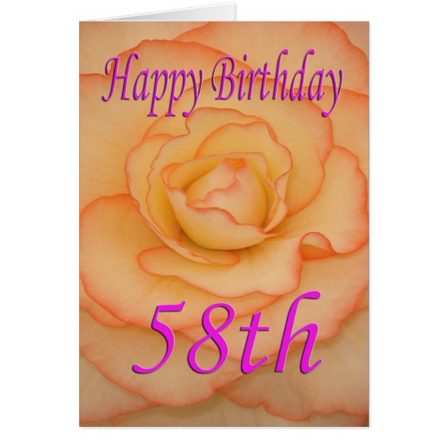 Joyeuse Fleur d'anniversaire 58e (Devant)