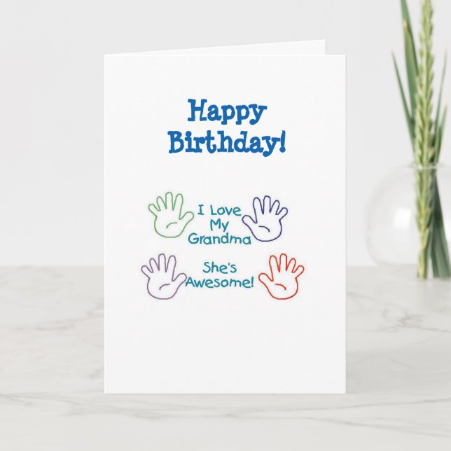 Joyeuse grand-mère d'anniversaire - carte main (Devant)