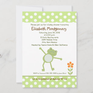 Joyeuse Grenouille à baguette verte Invitations