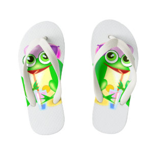 Joyeuse Grenouille de fête Les tongs de l'enfant