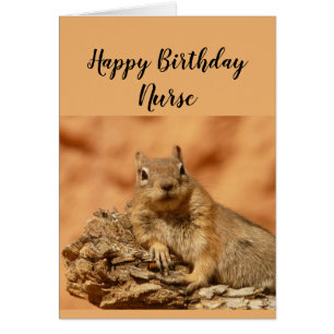 Joyeuse infirmière d'anniversaire Drôle écureuil s