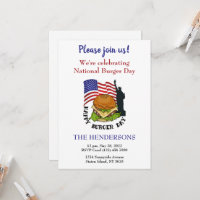 Joyeuse invitation personnalisable de jour burger