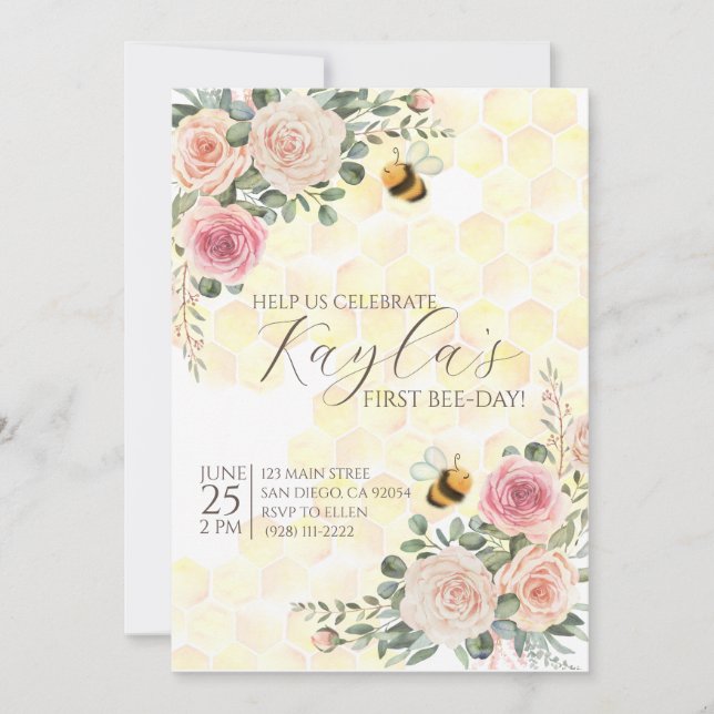 Joyeuse invitation pour le premier anniversaire du (Devant)