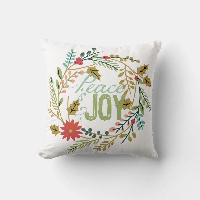 Joyeuse Joie Noël Coussin de vacances (Recto)