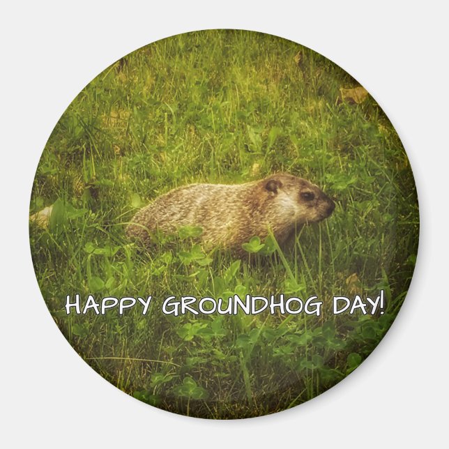 Joyeuse journée de la marmotte ! aimant (Devant)