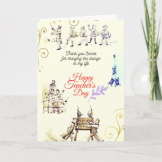 Joyeuse Journée des enseignants (Festive) - Carte 