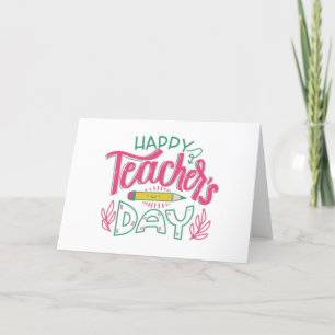 Joyeuse journée des enseignants plié Carte de reme